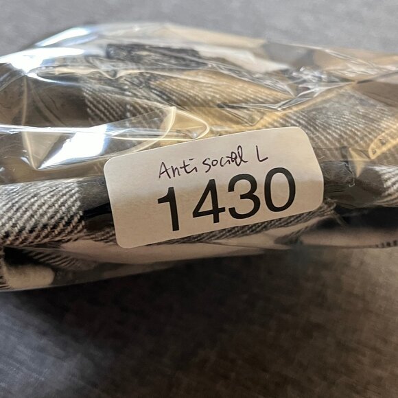 Anti Social Social Club Flannel Plaid Floral Button Down Shirt - Men's Size L - Picture 14 of 14